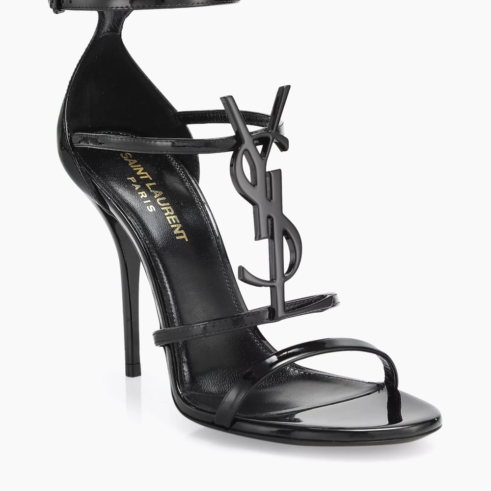 Saint Laurent Black High-Heeled Sandal